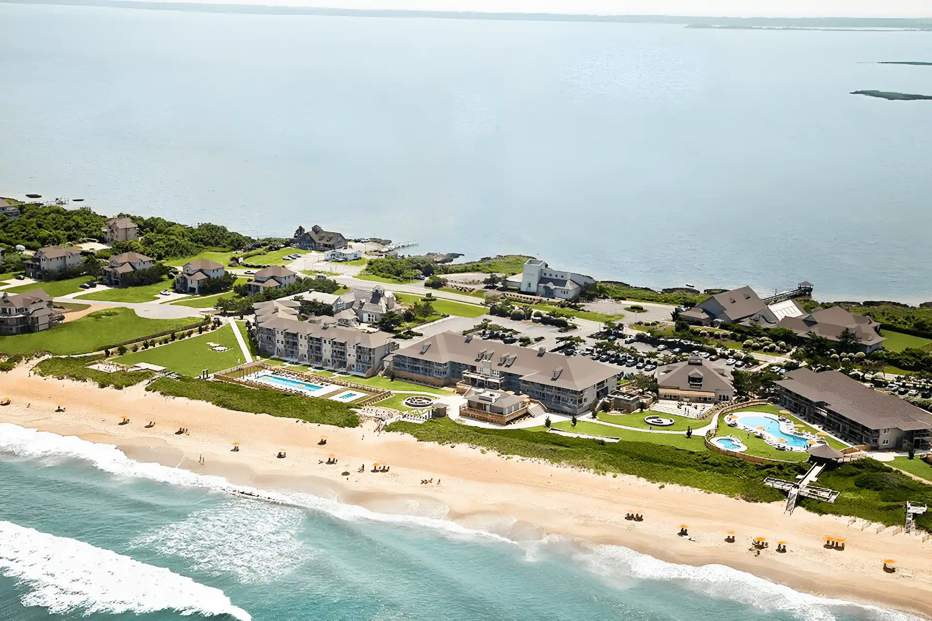 Resort 1 Private beaches at The Sanderling Hotel, offering exclusive seaside relaxation and stunning coastal views